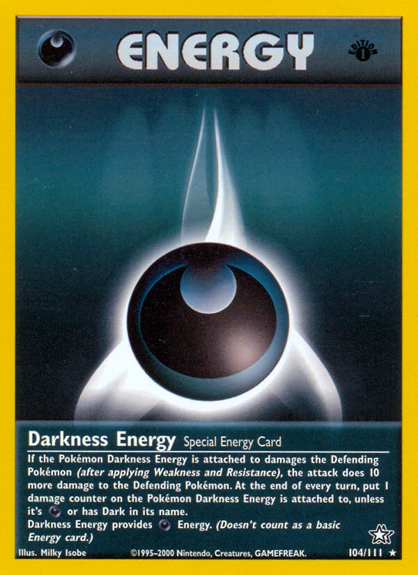 Darkness Energy (104/111) [Neo Genesis 1st Edition] | Good Games Cannington