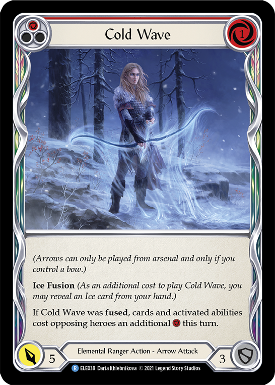 Cold Wave (Red) [ELE038] (Tales of Aria)  1st Edition Rainbow Foil | Good Games Cannington