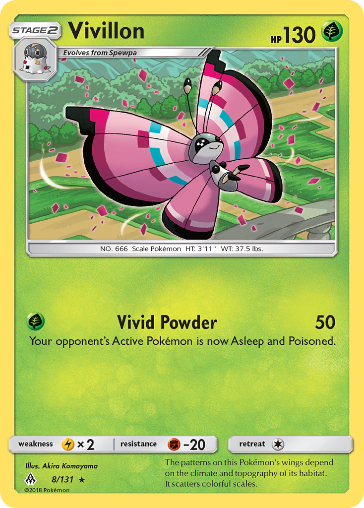 Vivillon (8/131) [Sun & Moon: Forbidden Light] | Good Games Cannington