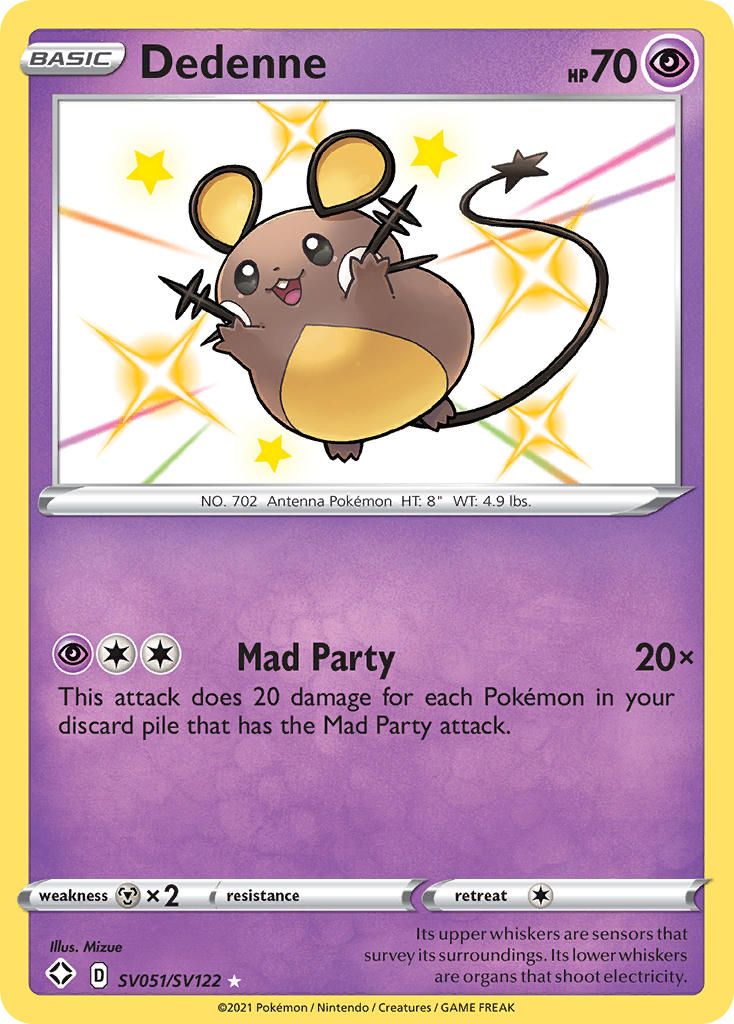 Dedenne (SV051/SV122) [Sword & Shield: Shining Fates] | Good Games Cannington