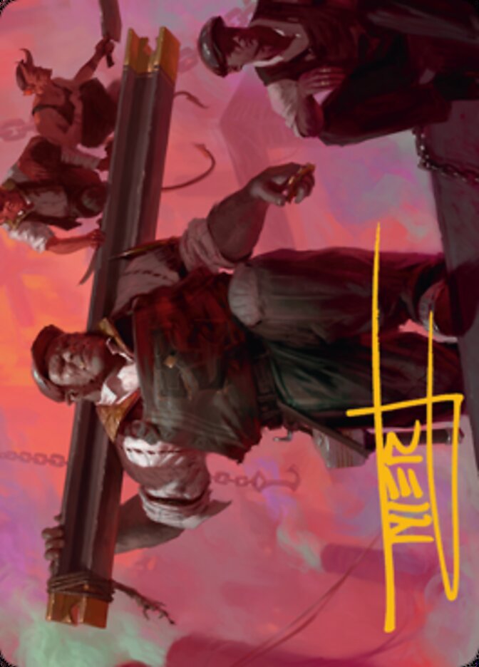 The Beamtown Bullies Art Card (Gold-Stamped Signature) [Streets of New Capenna Art Series] | Good Games Cannington