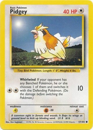 Pidgey (57/102) [Base Set Unlimited] | Good Games Cannington