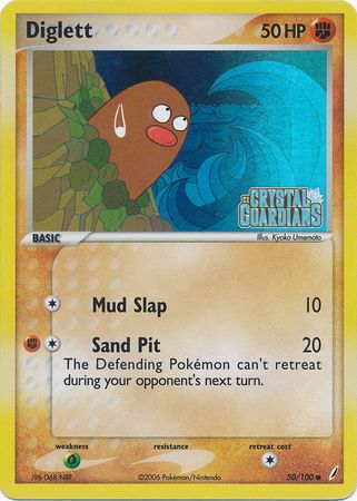 Diglett (50/100) (Stamped) [EX: Crystal Guardians] | Good Games Cannington
