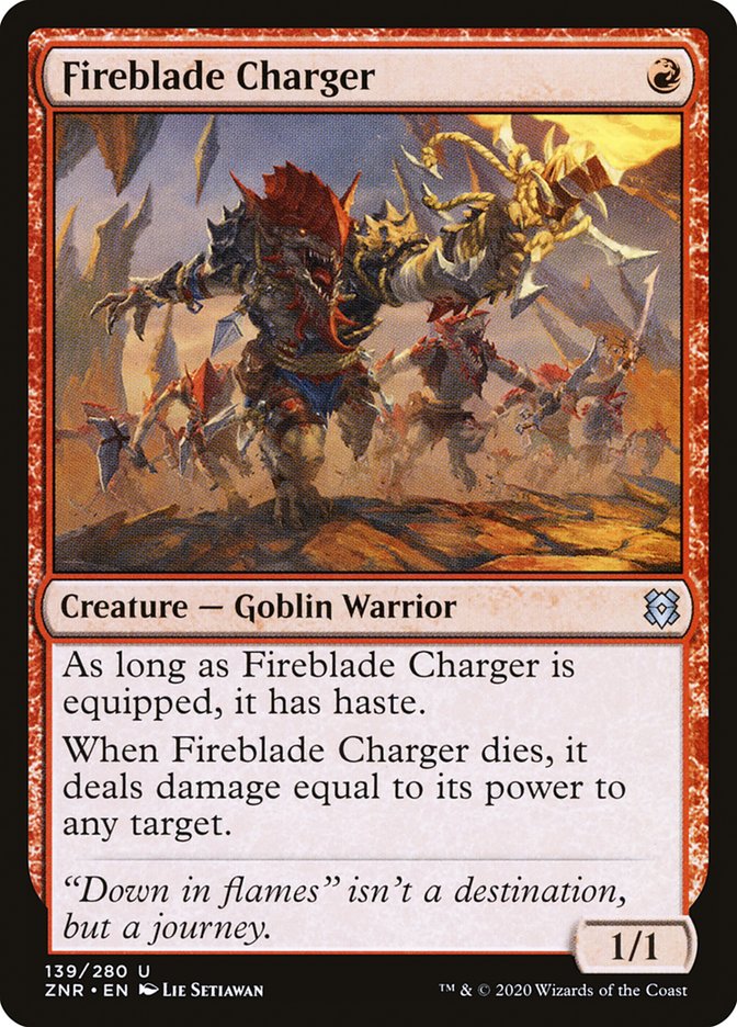 Fireblade Charger [Zendikar Rising] | Good Games Cannington