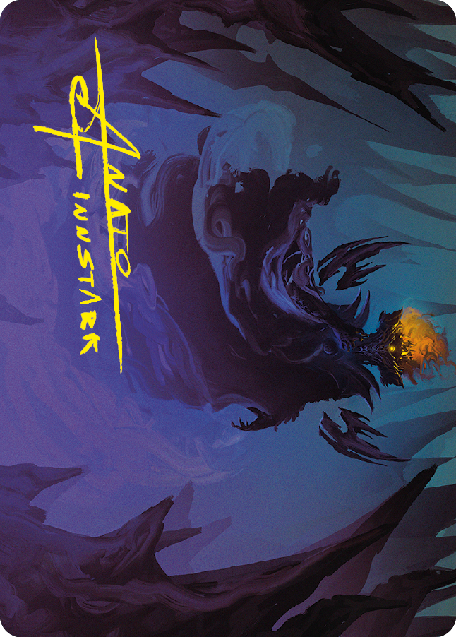 Sauron, the Necromancer Art Card (Gold-Stamped Signature) [The Lord of the Rings: Tales of Middle-earth Art Series] | Good Games Cannington