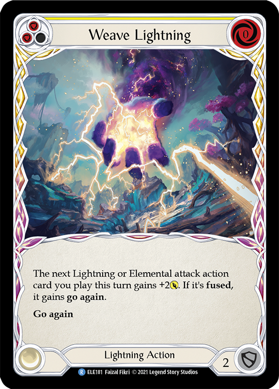 Weave Lightning (Yellow) [ELE181] (Tales of Aria)  1st Edition Normal | Good Games Cannington
