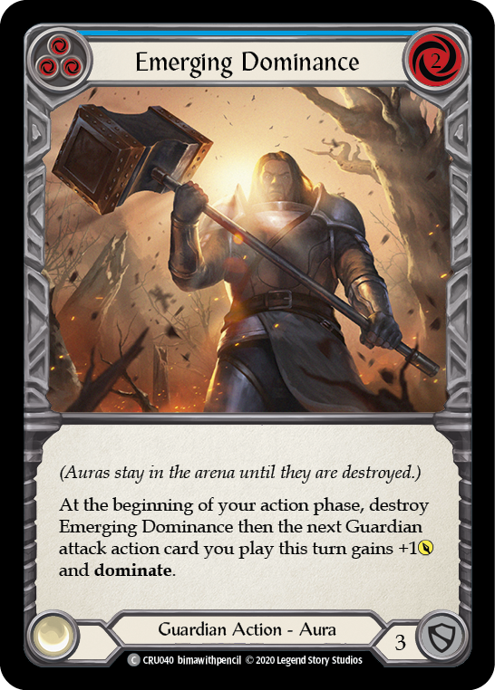 Emerging Dominance (Blue) [CRU040] 1st Edition Rainbow Foil | Good Games Cannington