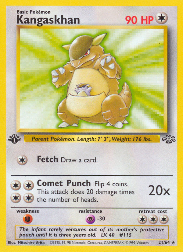 Kangaskhan (21/64) [Jungle 1st Edition] | Good Games Cannington