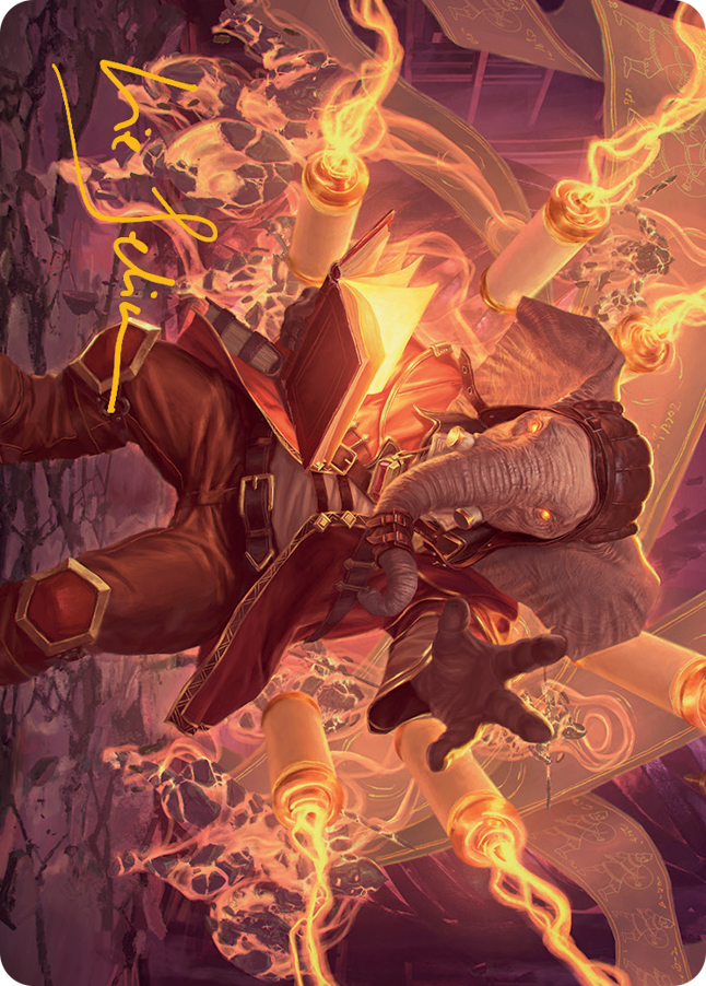 Quintorius, Loremaster Art Card (52) (Gold-Stamped Signature) [March of the Machine Art Series] | Good Games Cannington