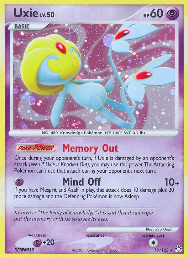 Uxie (18/123) [Diamond & Pearl: Mysterious Treasures] | Good Games Cannington