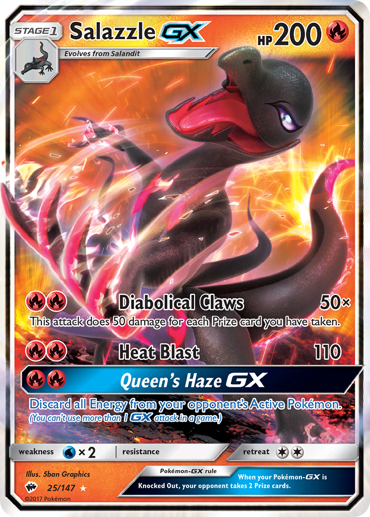 Salazzle GX (25/147) [Sun & Moon: Burning Shadows] | Good Games Cannington