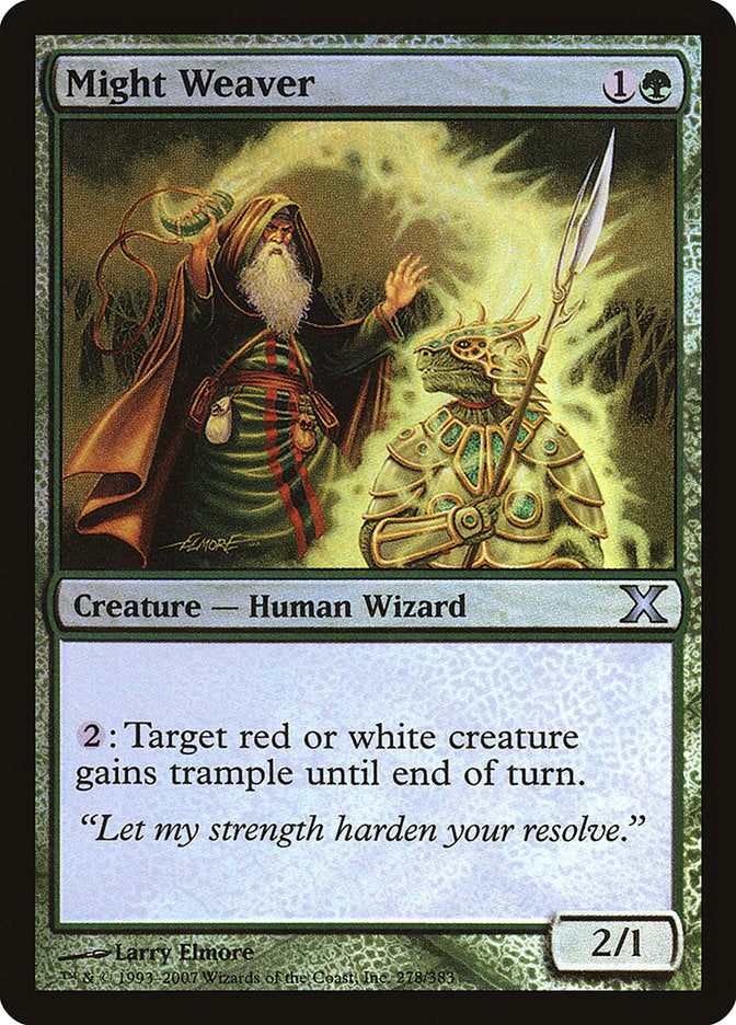 Might Weaver (Premium Foil) [Tenth Edition] | Good Games Cannington