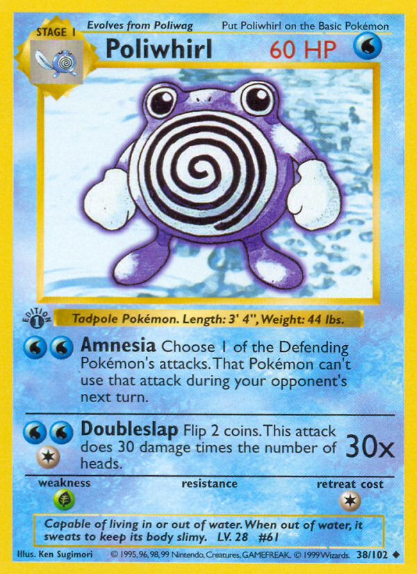 Poliwhirl (38/102) (Shadowless) [Base Set 1st Edition] | Good Games Cannington