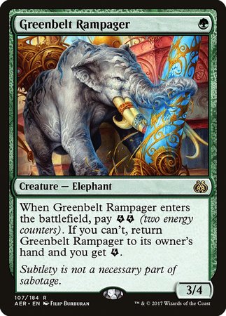 Greenbelt Rampager [Aether Revolt] | Good Games Cannington