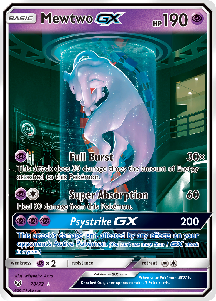 Mewtwo GX (78/73) [Sun & Moon: Shining Legends] | Good Games Cannington