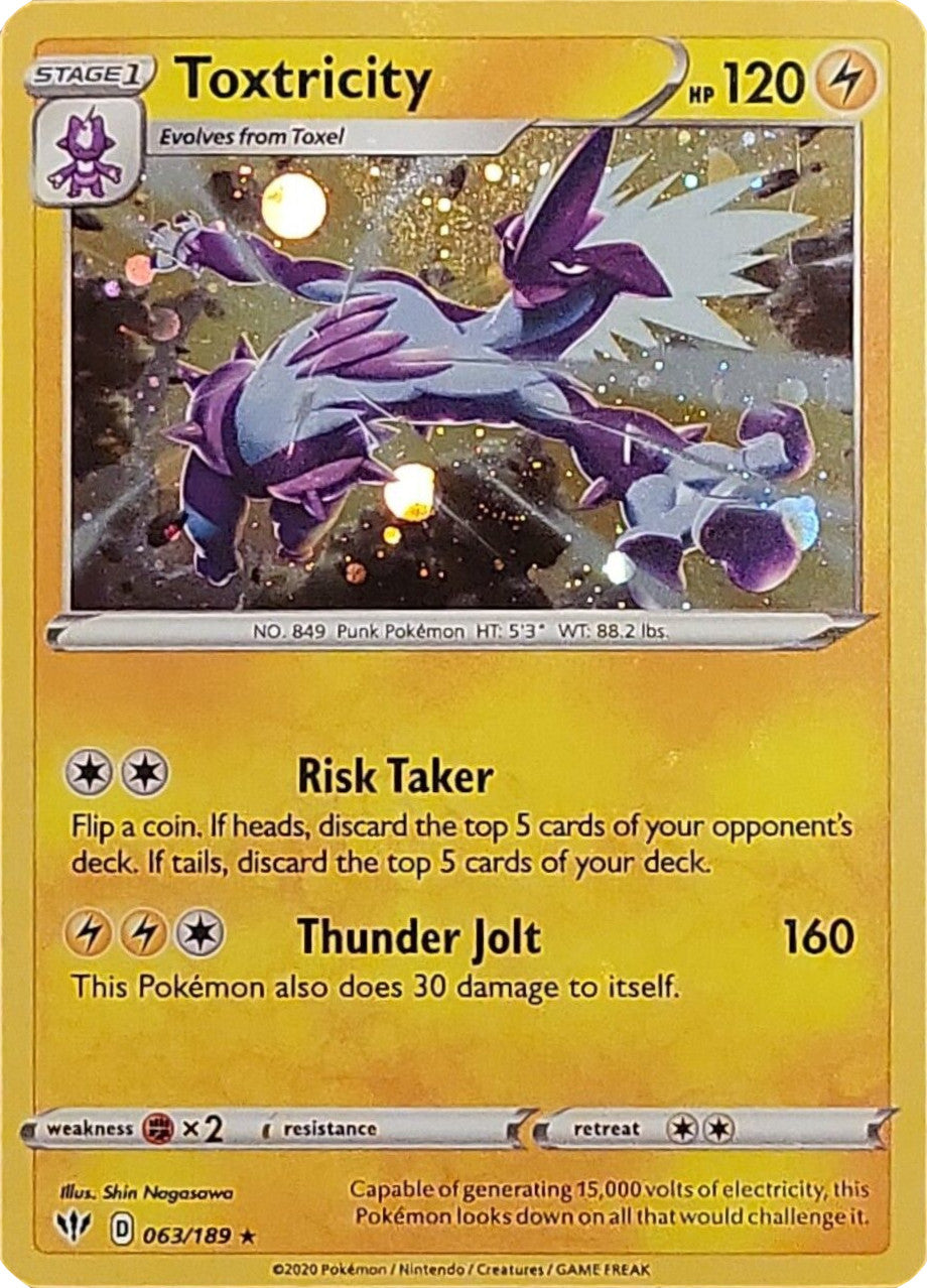 Toxtricity (063/189) (Cosmos Holo) [Sword & Shield: Darkness Ablaze] | Good Games Cannington
