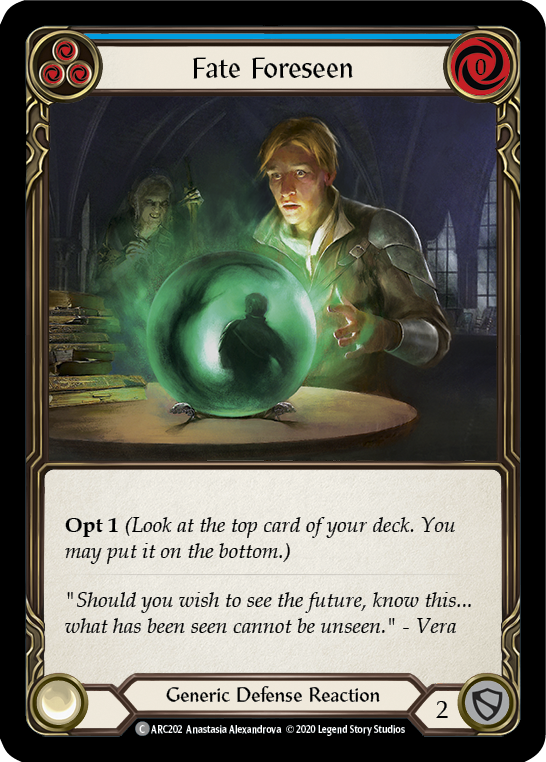 Fate Foreseen (Blue) [U-ARC202] Unlimited Rainbow Foil | Good Games Cannington