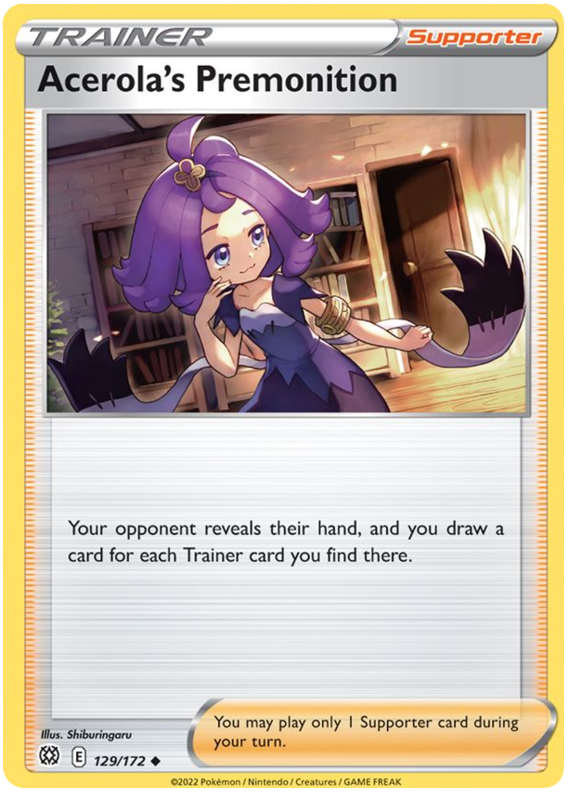 Acerola's Premonition (129/172) [Sword & Shield: Brilliant Stars] | Good Games Cannington