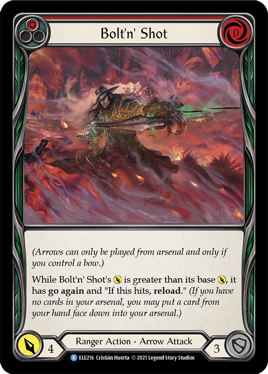Bolt'n' Shot (Red) [ELE216] (Tales of Aria)  1st Edition Rainbow Foil | Good Games Cannington