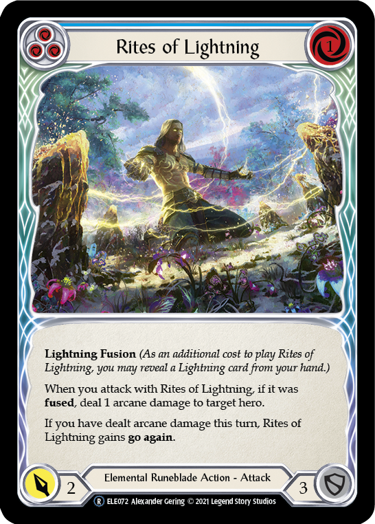 Rites of Lightning (Blue) [U-ELE072] Unlimited Rainbow Foil | Good Games Cannington