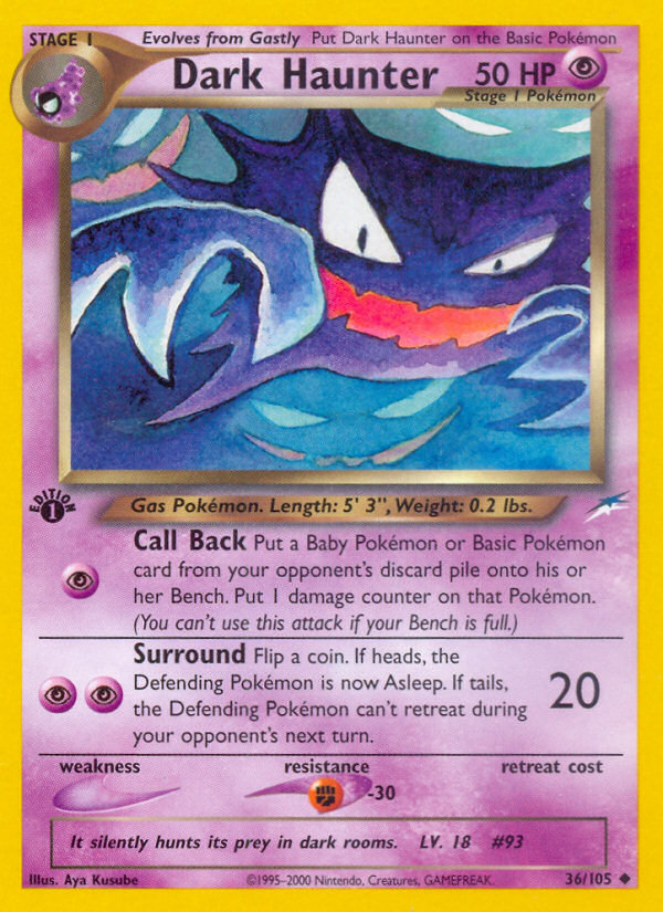 Dark Haunter (36/105) [Neo Destiny 1st Edition] | Good Games Cannington