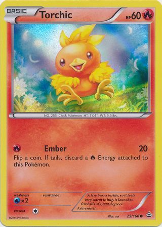Torchic (25/160) (Sheen Holo) [XY: Primal Clash] | Good Games Cannington