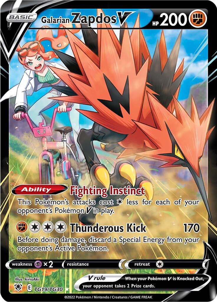 Galarian Zapdos V (TG19/TG30) [Sword & Shield: Astral Radiance] | Good Games Cannington
