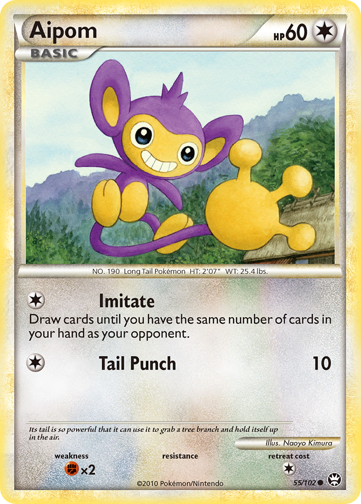 Aipom (55/102) [HeartGold & SoulSilver: Triumphant] | Good Games Cannington