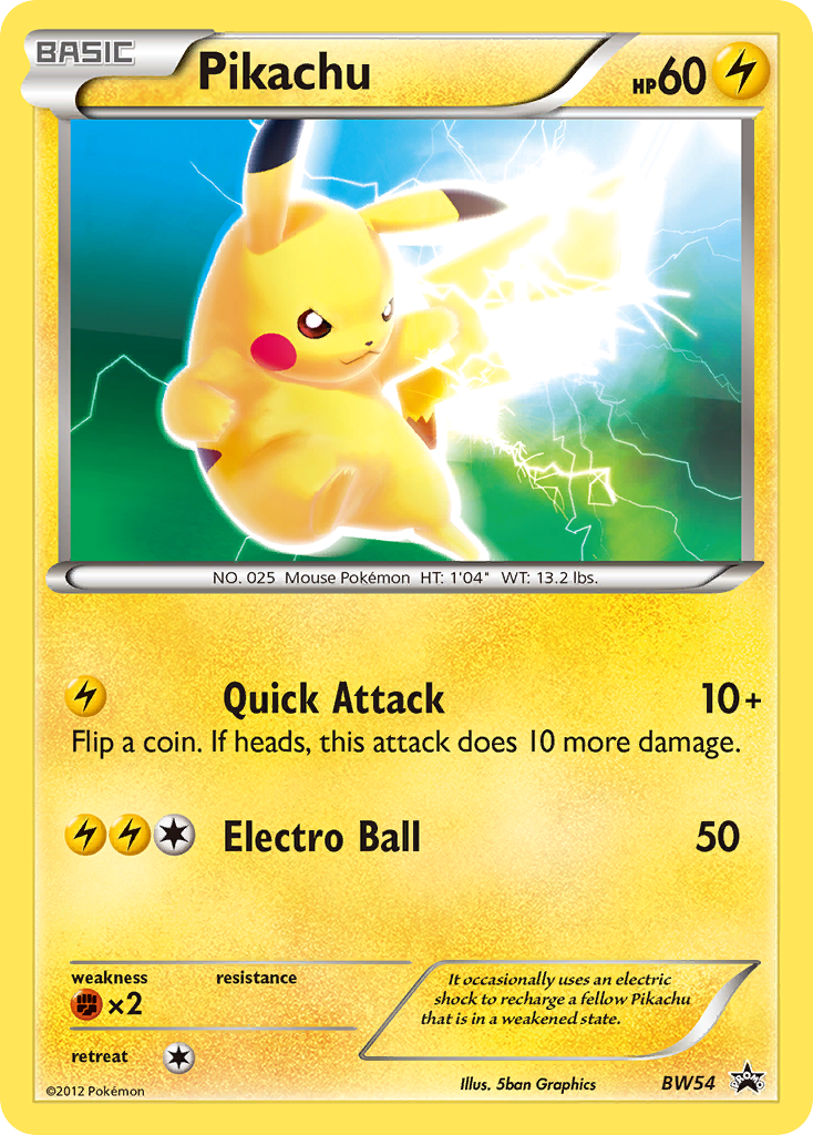 Pikachu (BW54) [Black & White: Black Star Promos] | Good Games Cannington