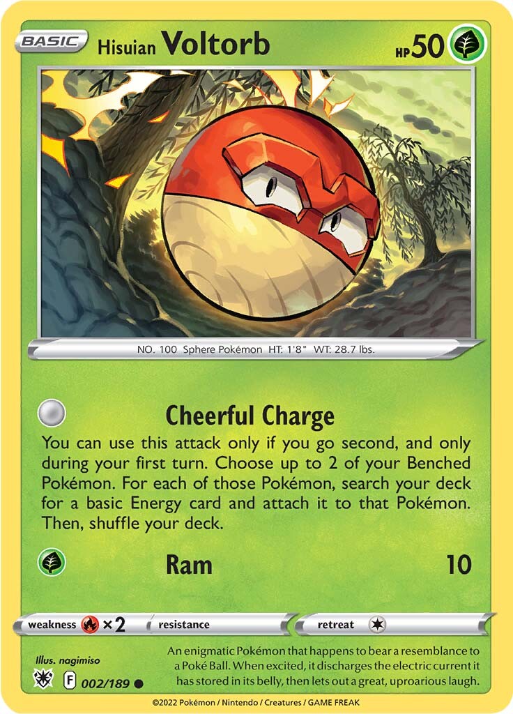 Hisuian Voltorb (002/189) [Sword & Shield: Astral Radiance] | Good Games Cannington
