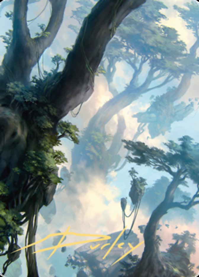 Forest 1 Art Card (Gold-Stamped Signature) [Zendikar Rising Art Series] | Good Games Cannington