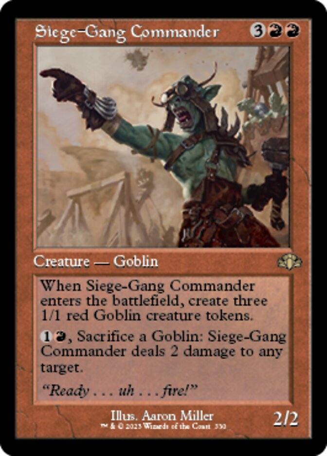 Siege-Gang Commander (Retro) [Dominaria Remastered] | Good Games Cannington