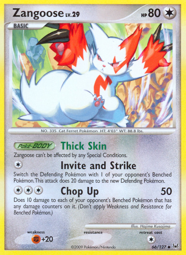 Zangoose (66/127) [Platinum: Base Set] | Good Games Cannington