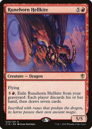 Runehorn Hellkite [Commander 2016] | Good Games Cannington