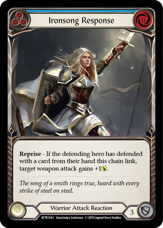 Ironsong Response (Blue) [WTR134-C] Alpha Print Rainbow Foil | Good Games Cannington