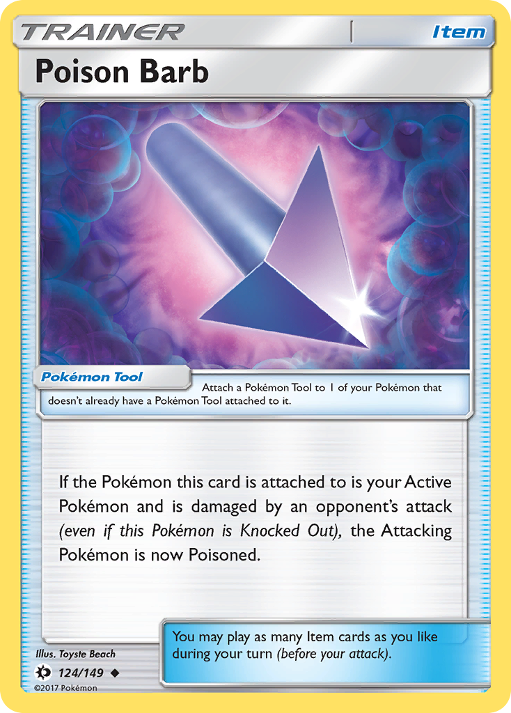 Poison Barb (124/149) [Sun & Moon: Base Set] | Good Games Cannington