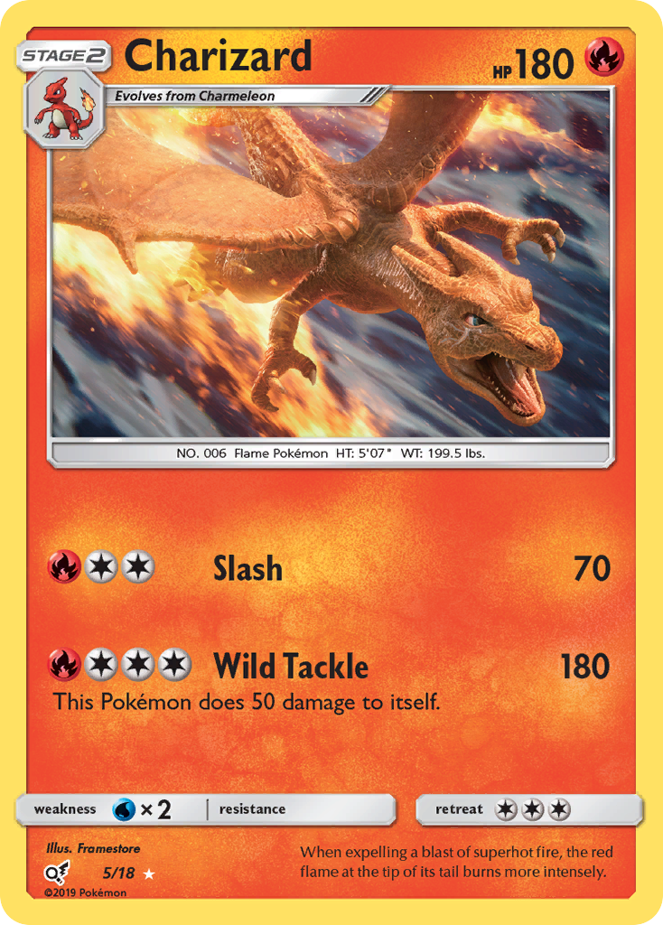 Charizard (5/18) [Sun & Moon: Detective Pikachu] | Good Games Cannington