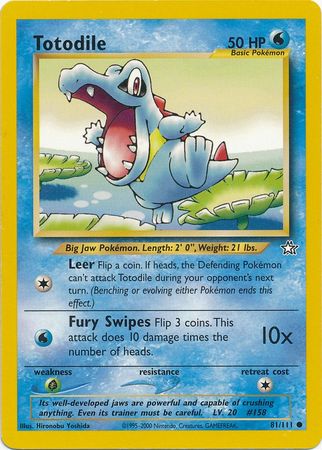 Totodile (81/111) [Neo Genesis Unlimited] | Good Games Cannington