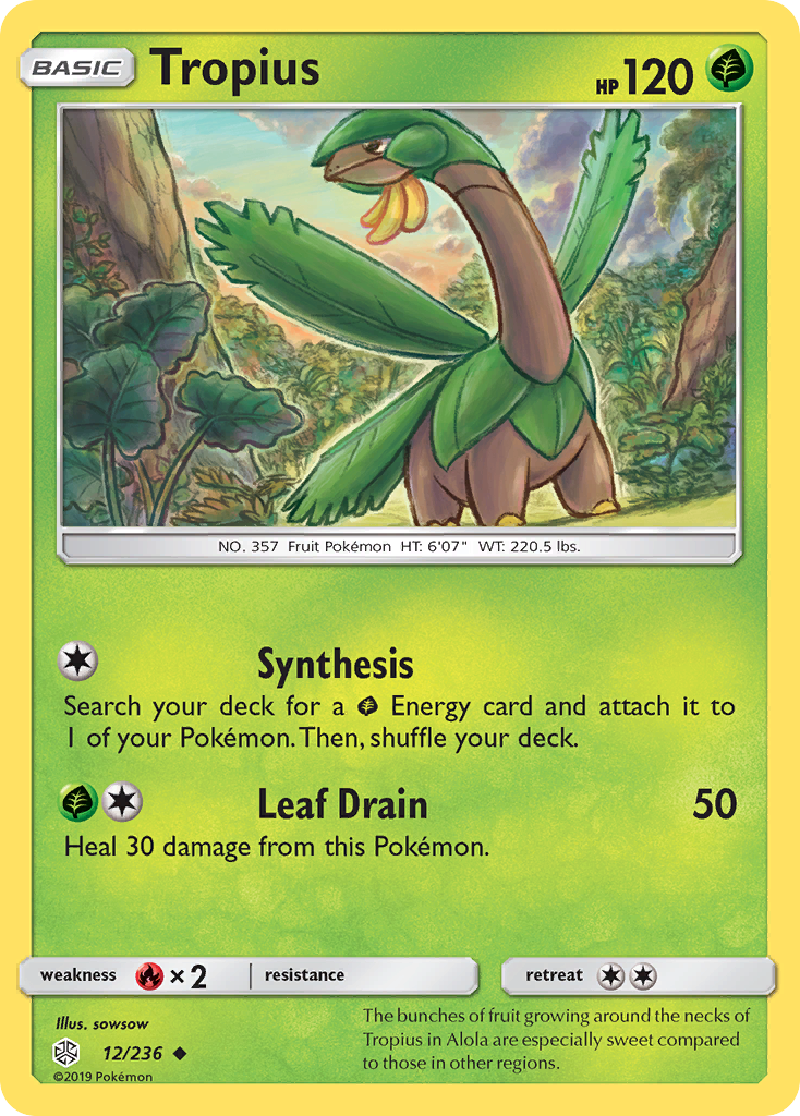 Tropius (12/236) [Sun & Moon: Cosmic Eclipse] | Good Games Cannington