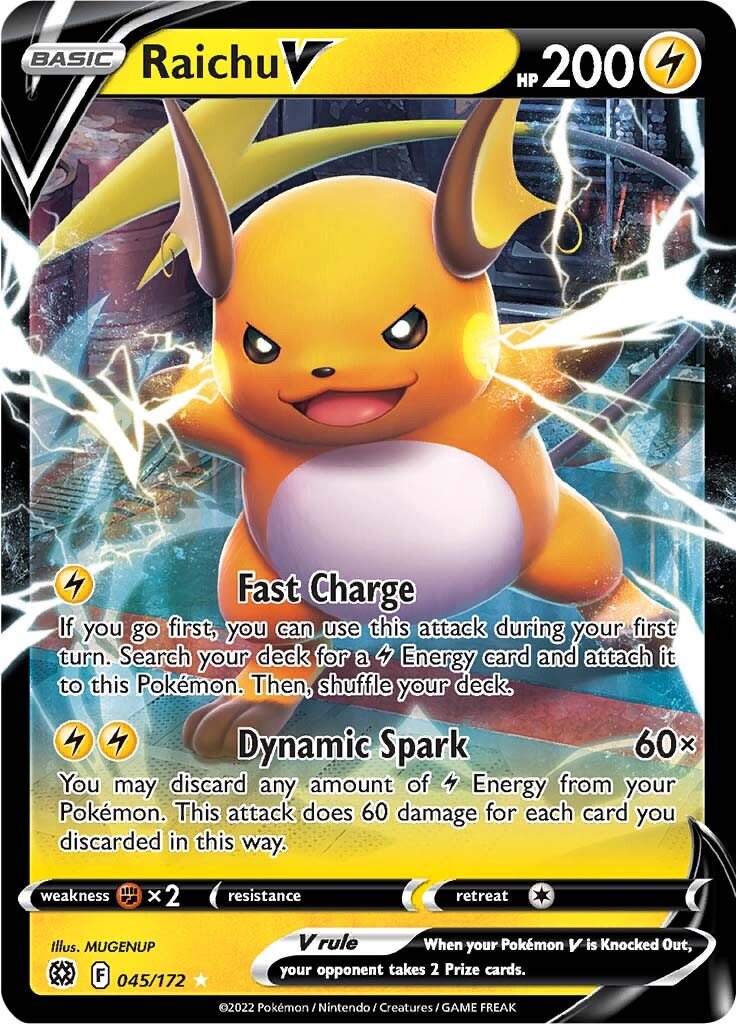 Raichu V (045/172) [Sword & Shield: Brilliant Stars] | Good Games Cannington