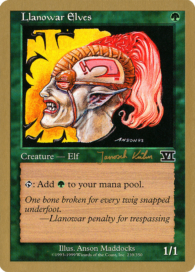Llanowar Elves (Janosch Kuhn) [World Championship Decks 2000] | Good Games Cannington