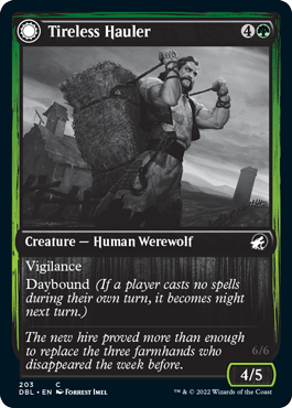 Tireless Hauler // Dire-Strain Brawler [Innistrad: Double Feature] | Good Games Cannington