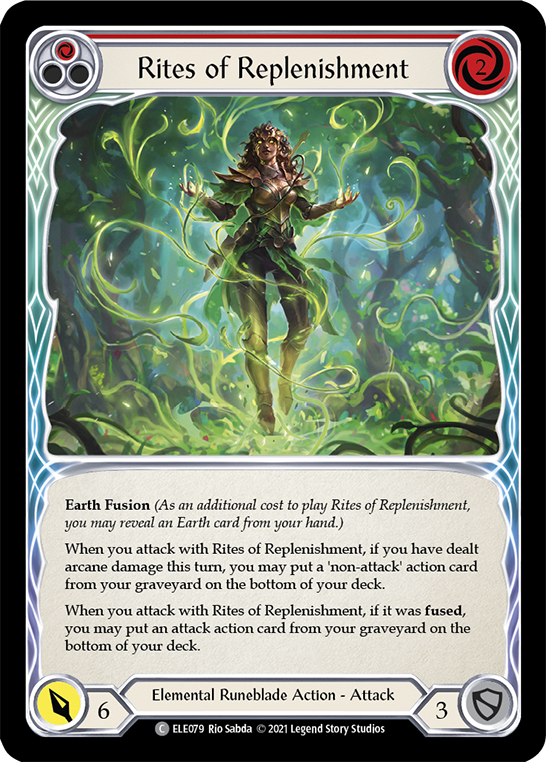 Rites of Replenishment (Red) [ELE079] (Tales of Aria)  1st Edition Rainbow Foil | Good Games Cannington