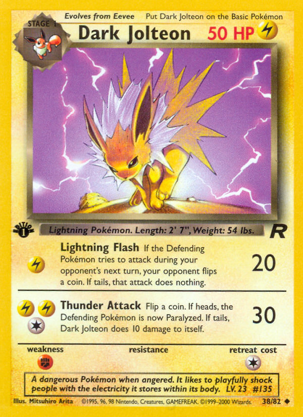Dark Jolteon (38/82) [Team Rocket 1st Edition] | Good Games Cannington