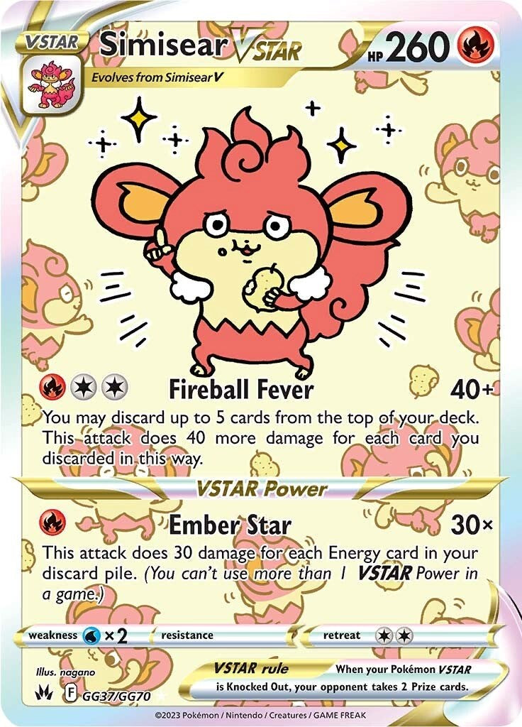 Simisear VSTAR (GG37/GG70) [Sword & Shield: Crown Zenith] | Good Games Cannington