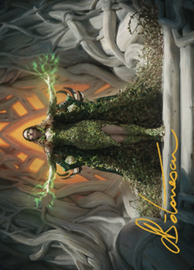 Titania, Voice of Gaea Art Card (Gold-Stamped Signature) [The Brothers' War Art Series] | Good Games Cannington