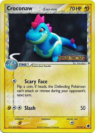 Croconaw (27/101) (Delta Species) (Stamped) [EX: Dragon Frontiers] | Good Games Cannington