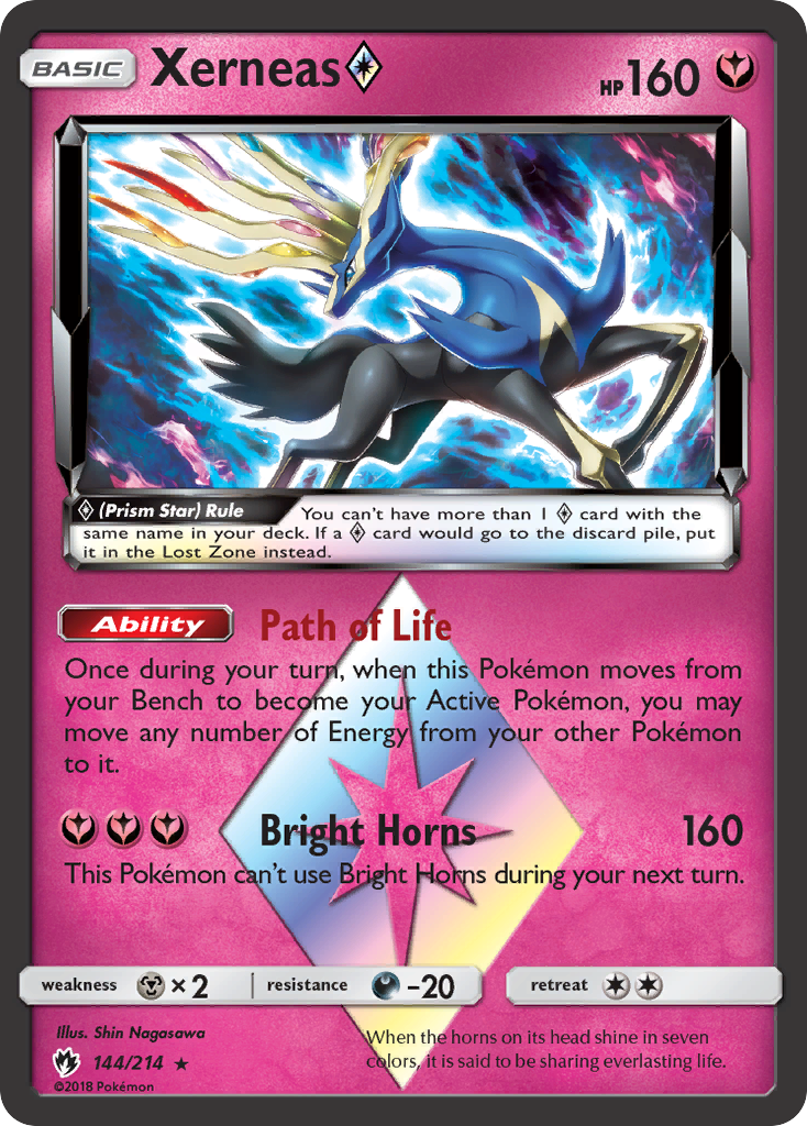 Xerneas (144/214) (Prism Star) [Sun & Moon: Lost Thunder] | Good Games Cannington