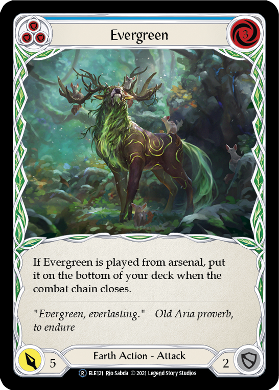 Evergreen (Blue) [U-ELE121] Unlimited Rainbow Foil | Good Games Cannington