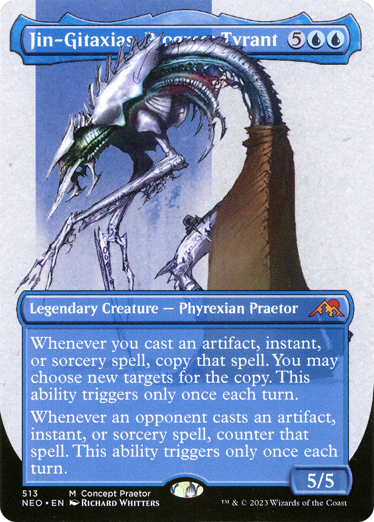 Jin-Gitaxias, Progress Tyrant (Borderless Concept Praetors) [Phyrexia: All Will Be One] | Good Games Cannington